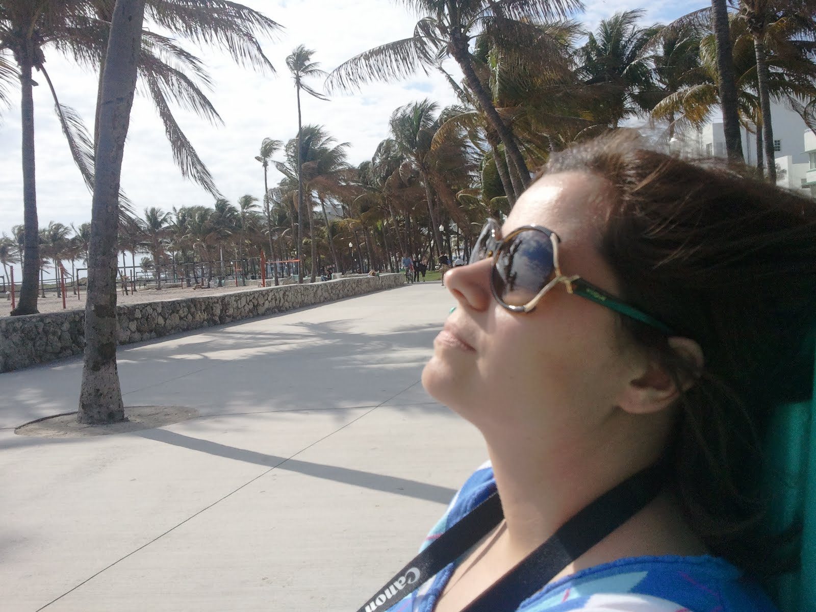 Kathy enjoying the morning in South Beach