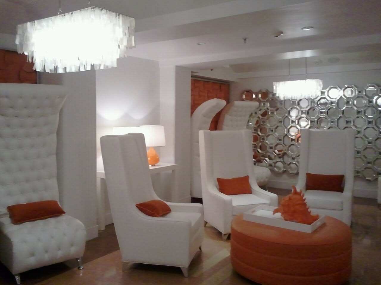 Lounge at our hotel in South Beach.