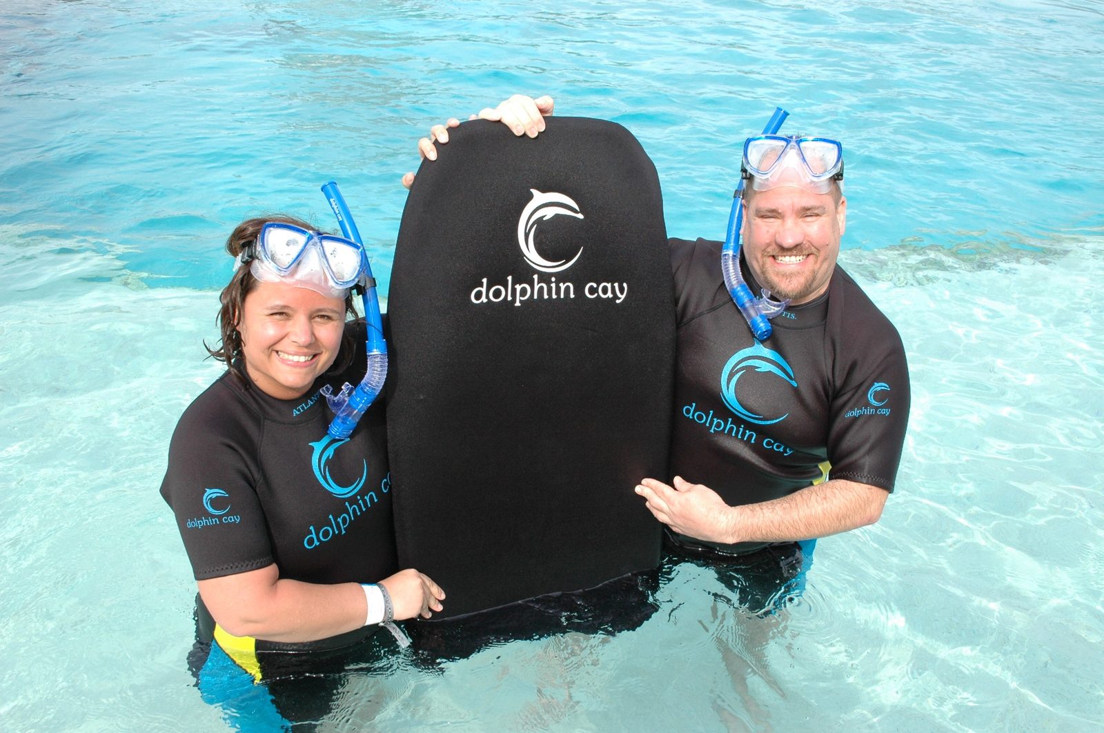 Kathy and me with our Dolphin Cay board