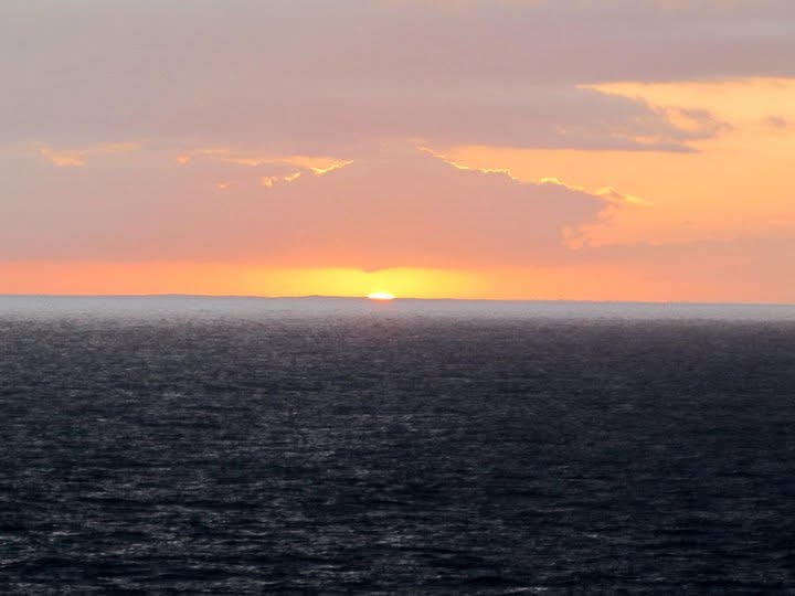Sunset as we left Grand Turk