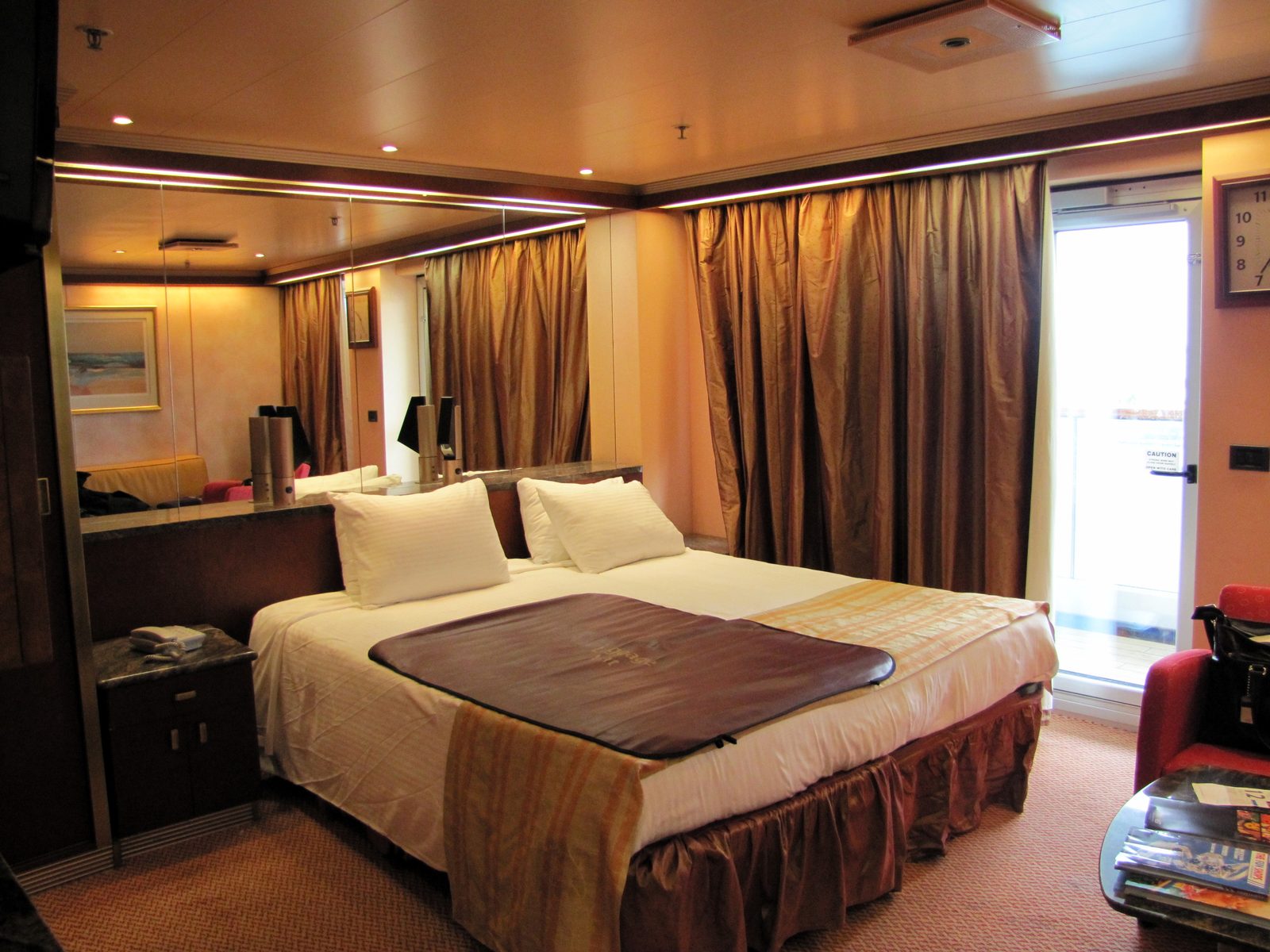 Our stateroom, made up and ready