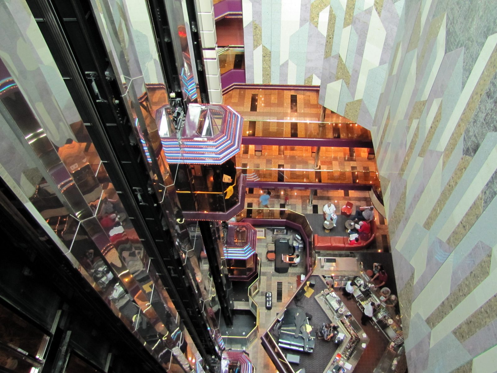 Tiers of the ship's atrium