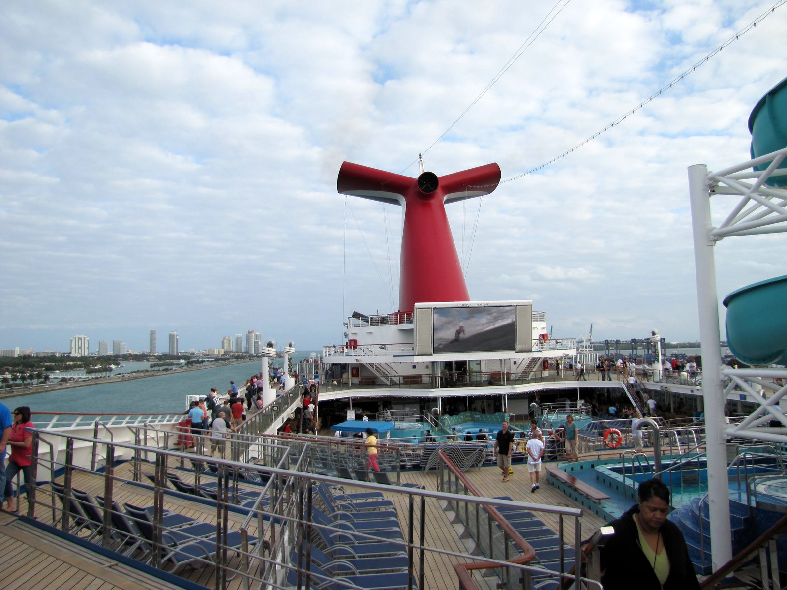 The funnel over the pool deck