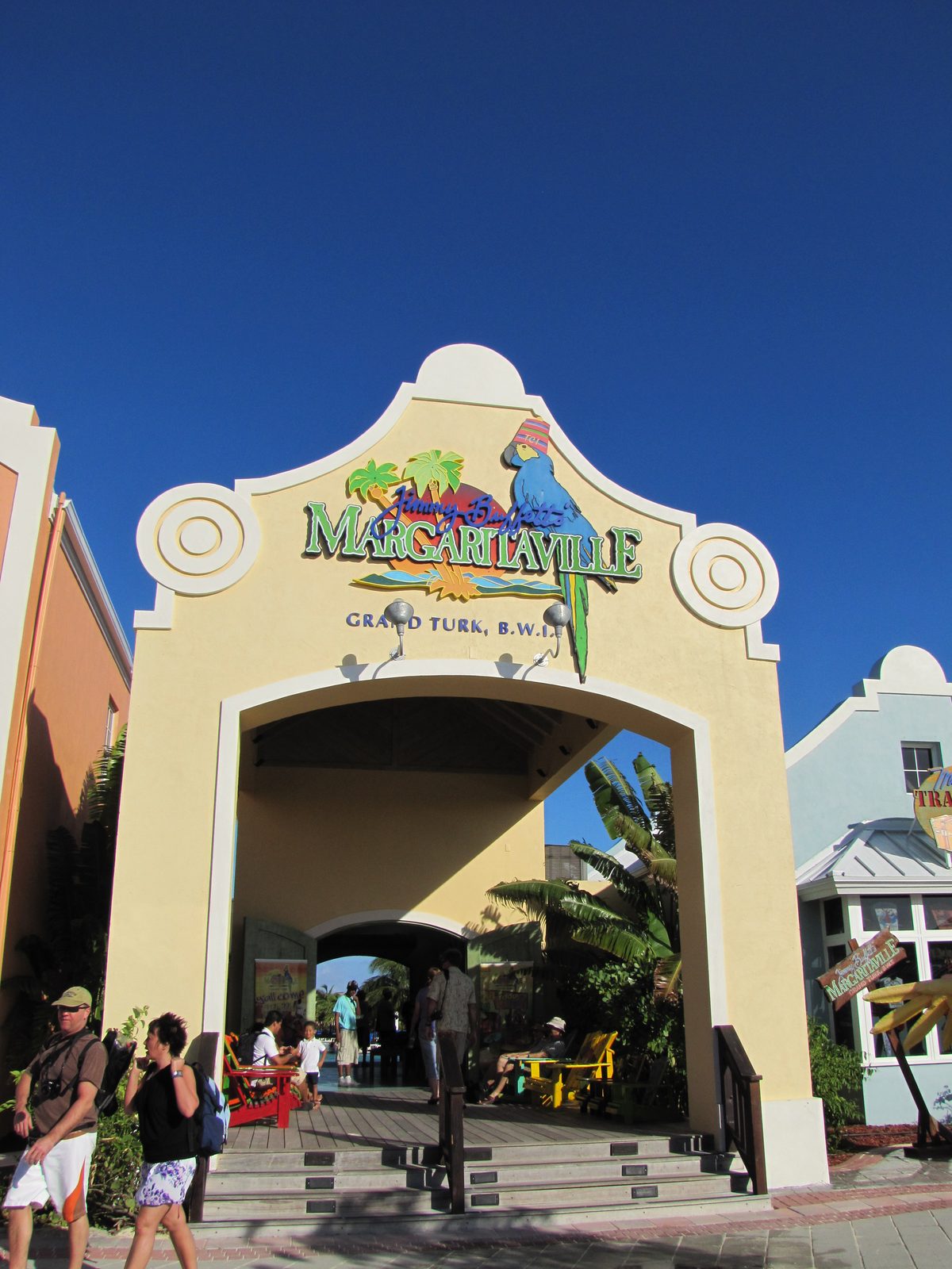 Margaritaville's entrance at the cruise center