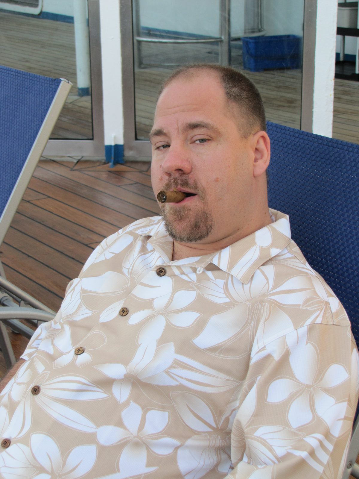 My cigar on deck as the sun went down