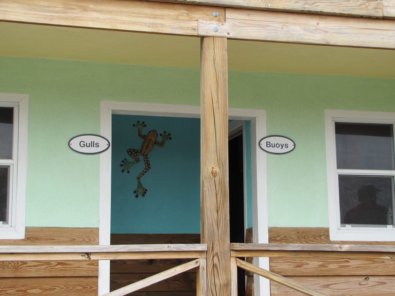 Gulls and Buoys, love the bathroom signs