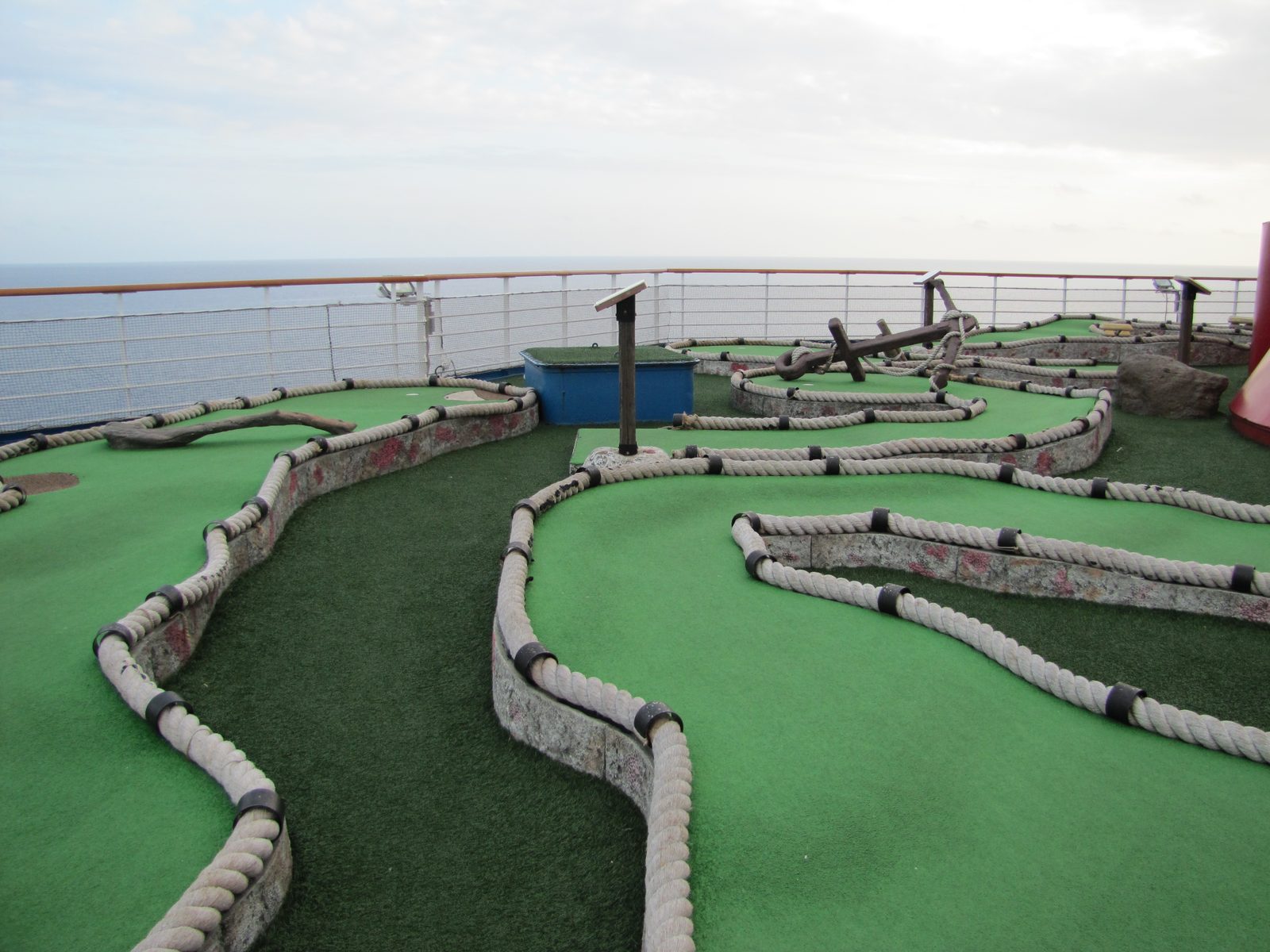 Mini golf on the top deck