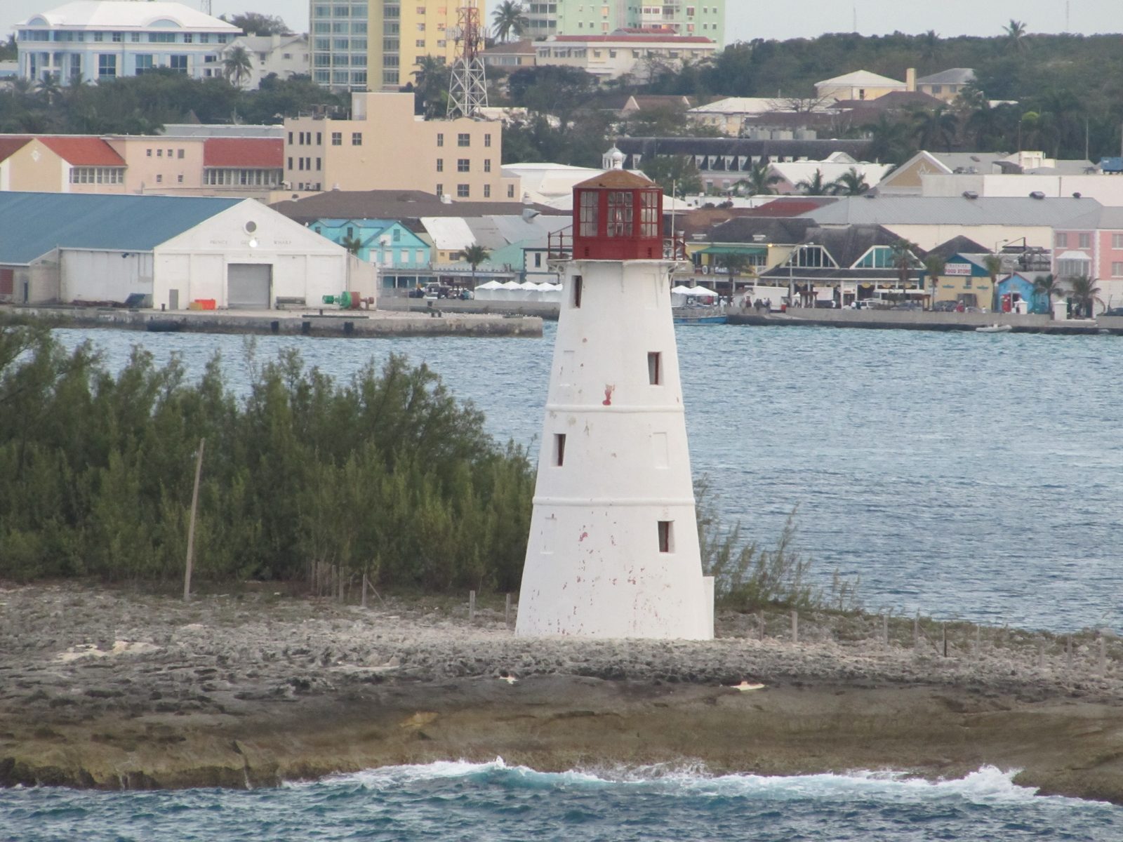 The lighthouse as we sailed out of Nassau