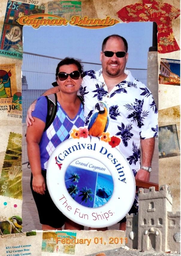 Kathy and me, our Grand Cayman photo-shop portrait