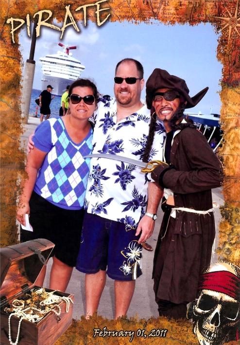 Kathy and me with a pirate