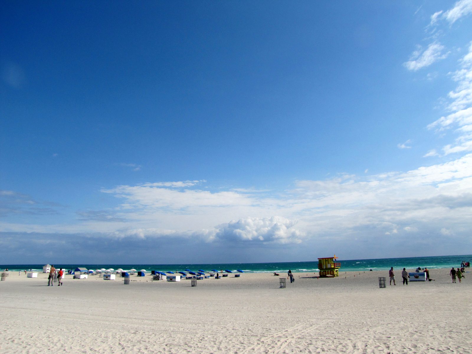The beach in Miami before we sailed