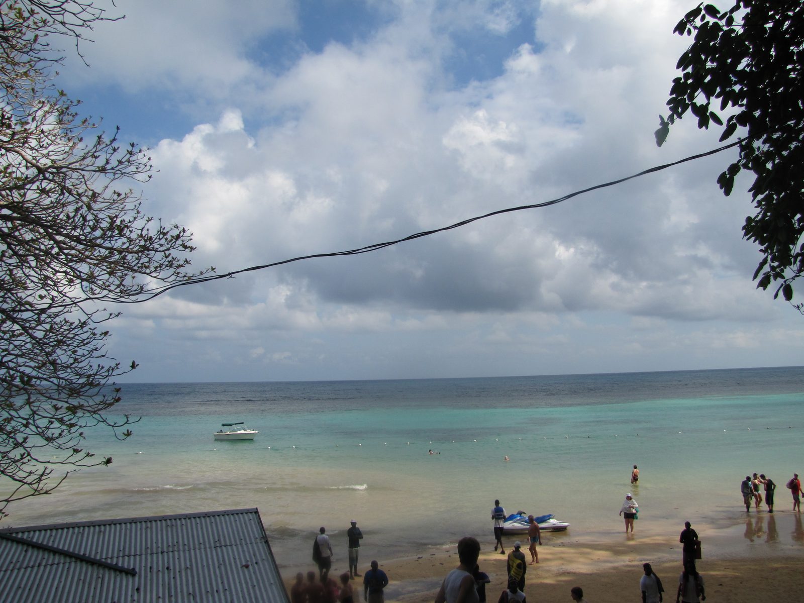 The beach below Dunn's River Falls