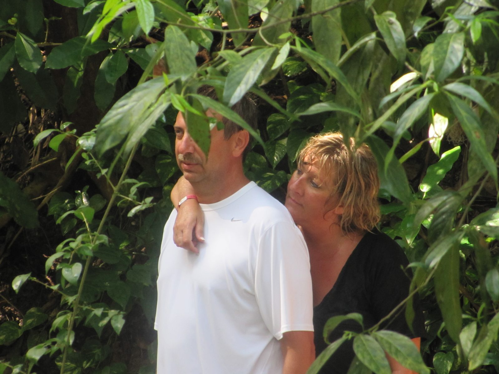 Darrell and Lisa on the climb up Dunn's River Falls