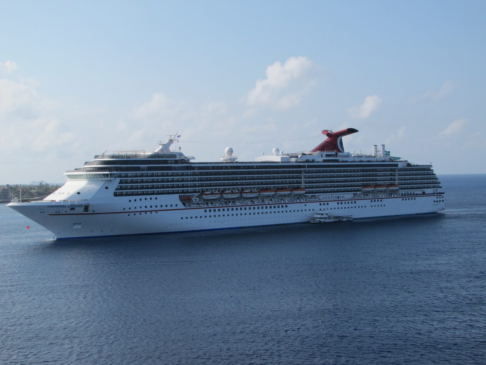 Carnival Destiny anchored off Grand Cayman