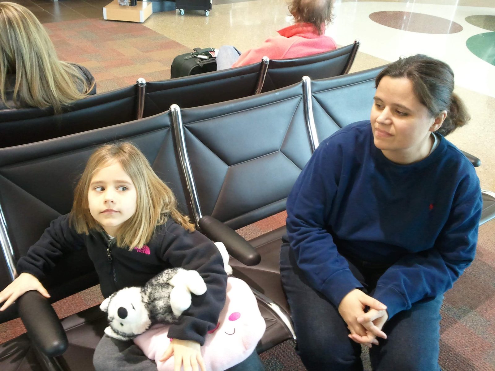 Kathy and Lisa waiting between flights