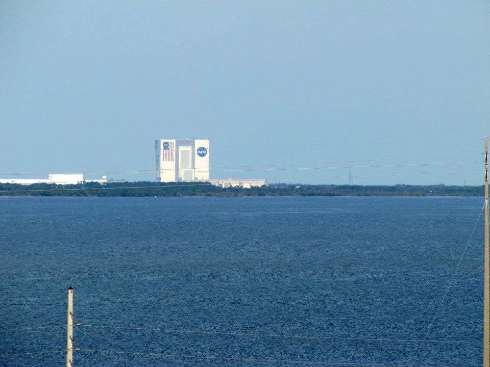 The NASA Vehicle Assembly Building from our verandah