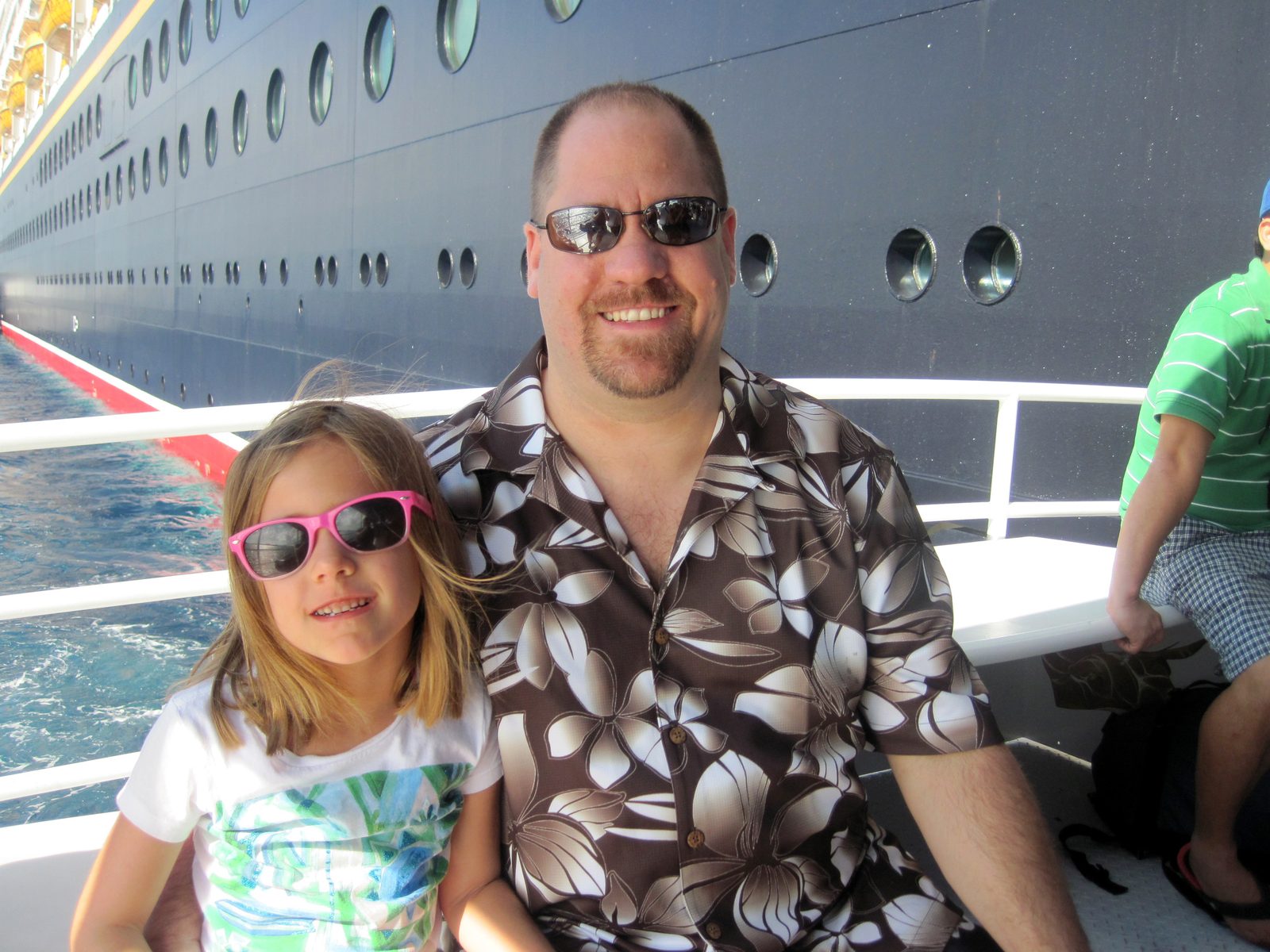 Lisa and me at the ship's rail