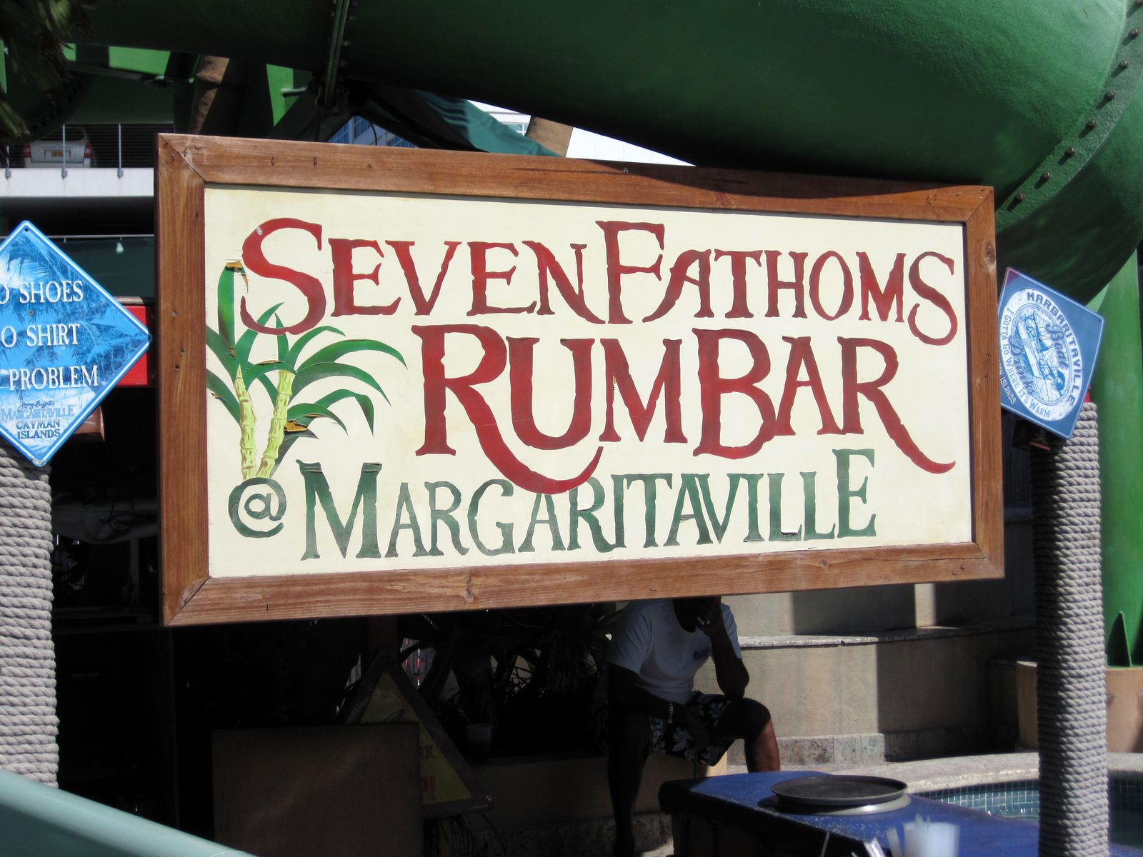 The rum bar sign at Margaritaville in Grand Cayman