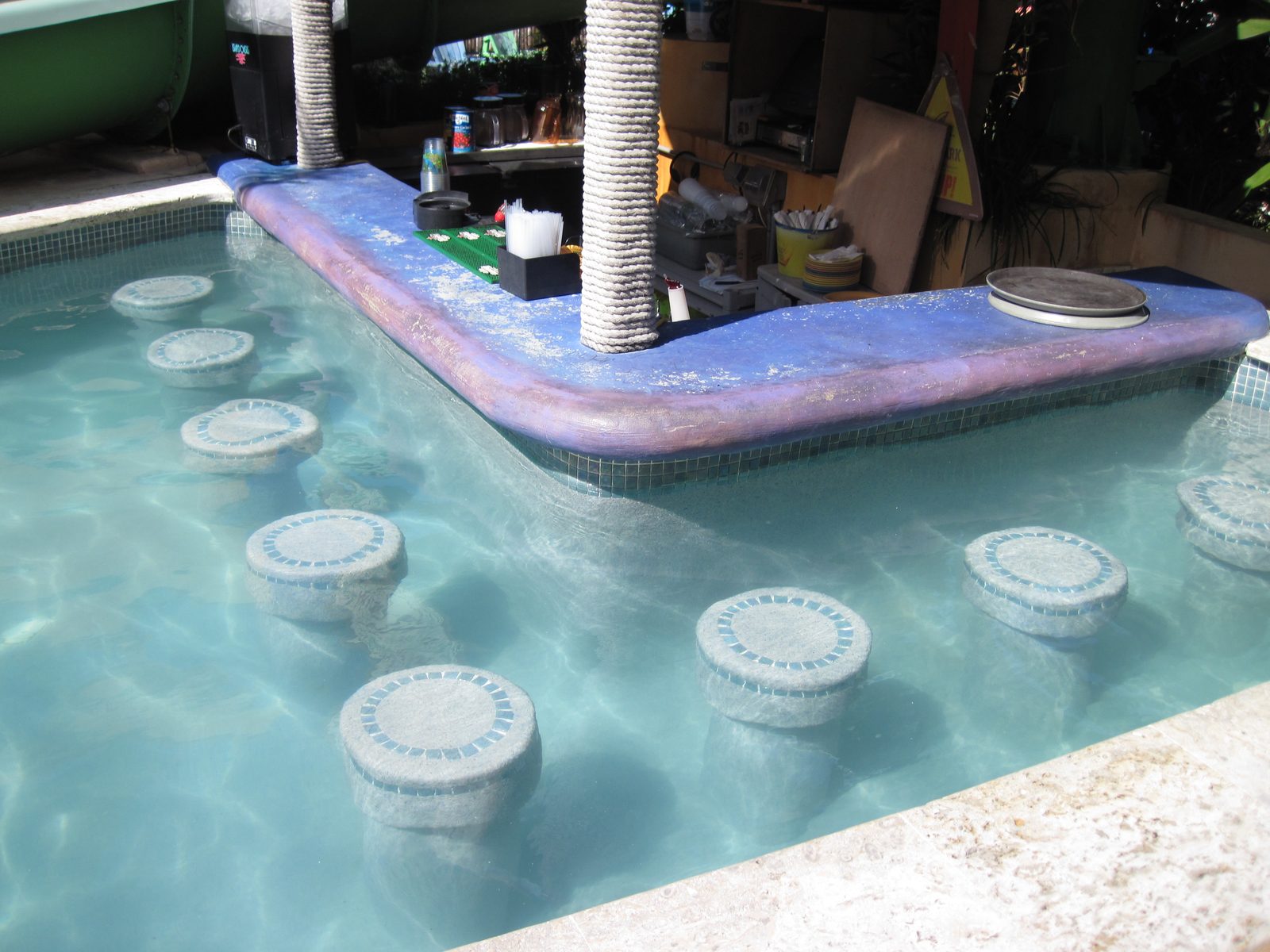 The bar stools in the pool at Margaritaville