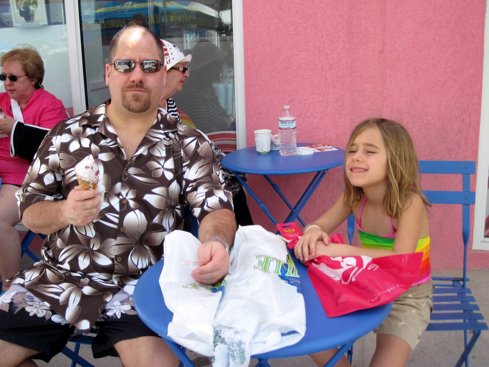 Lisa and me stop for ice cream