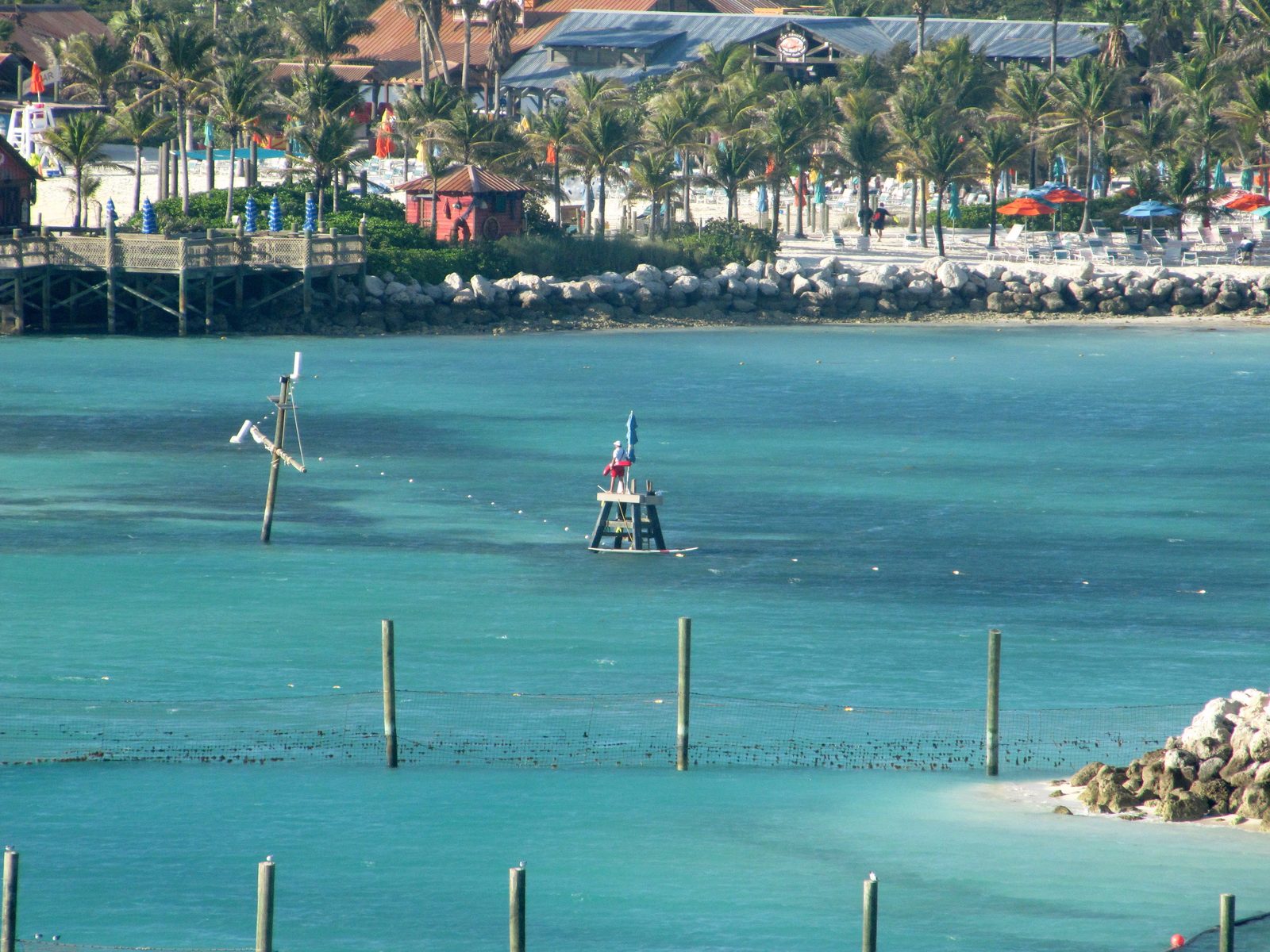Approaching Castaway Cay's channel