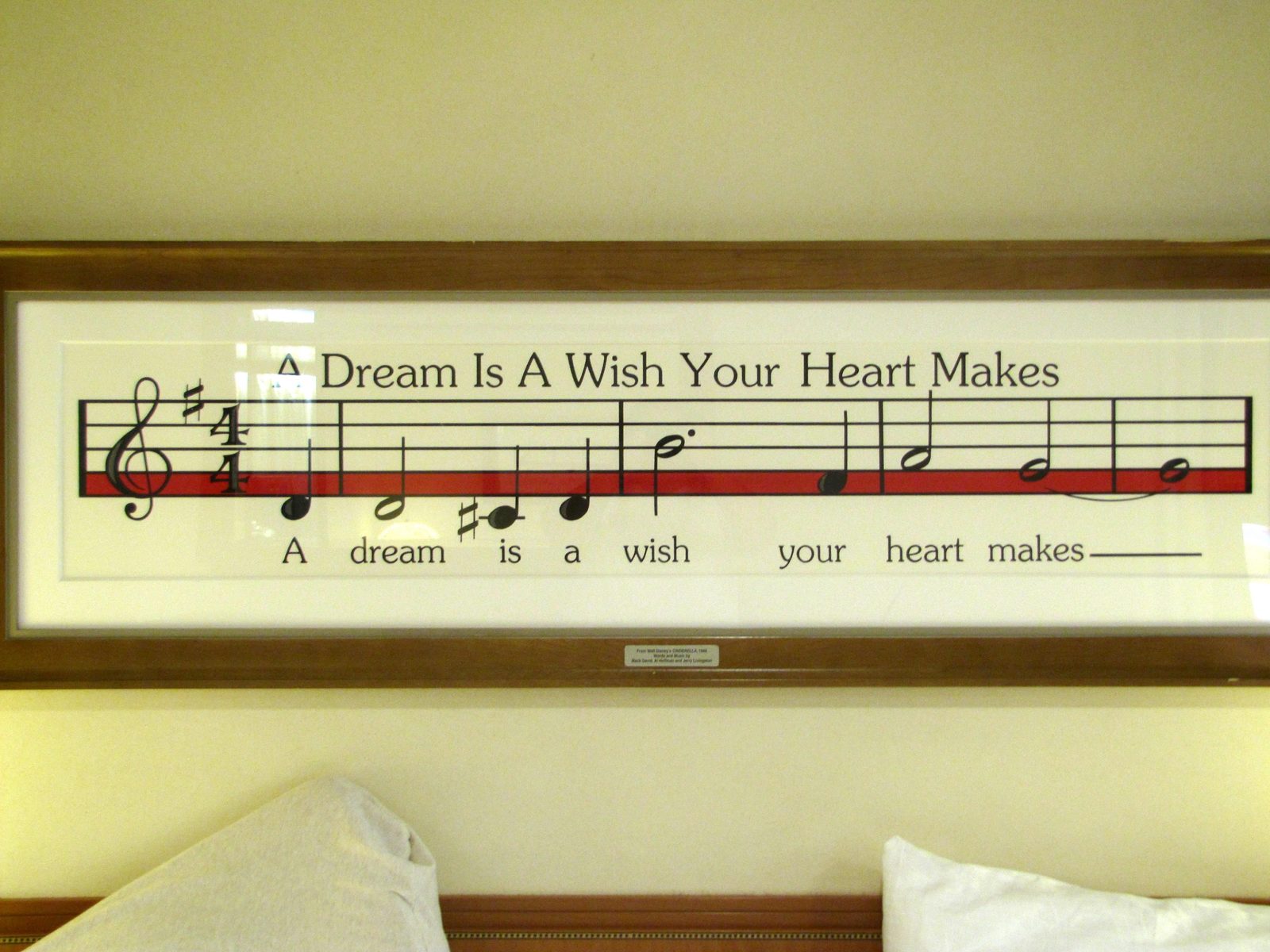 The bedtime song plaque over our bed