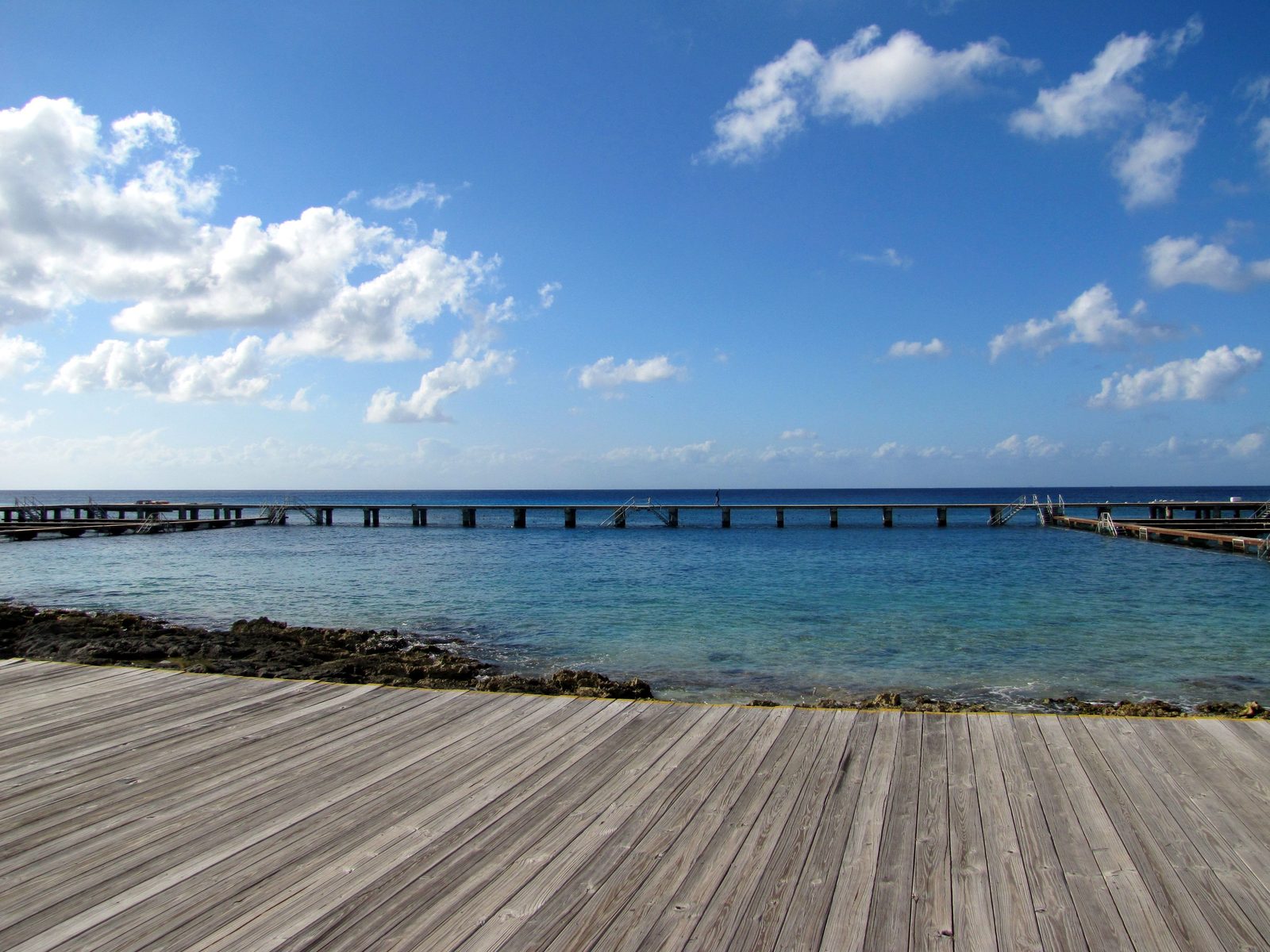 The boardwalk at Chankanaab in Cozumel