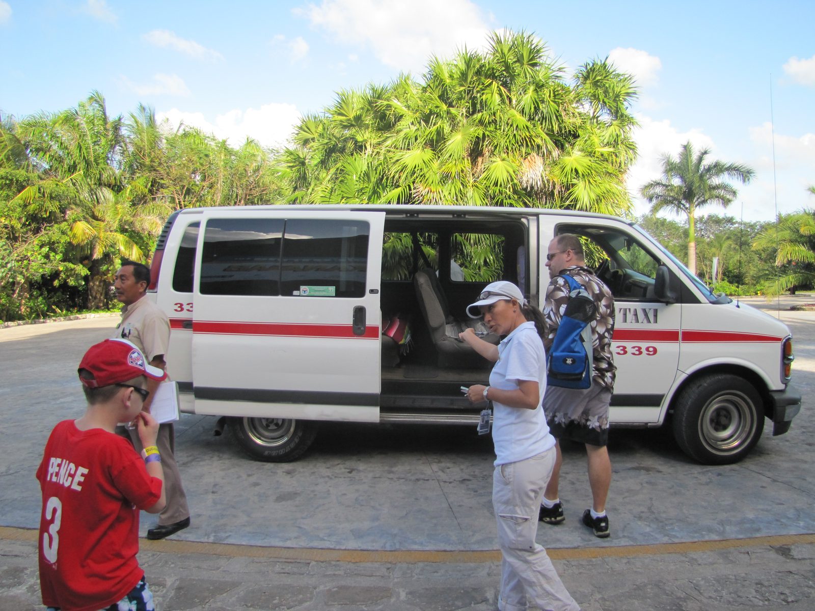 Michael by our taxi in Cozumel