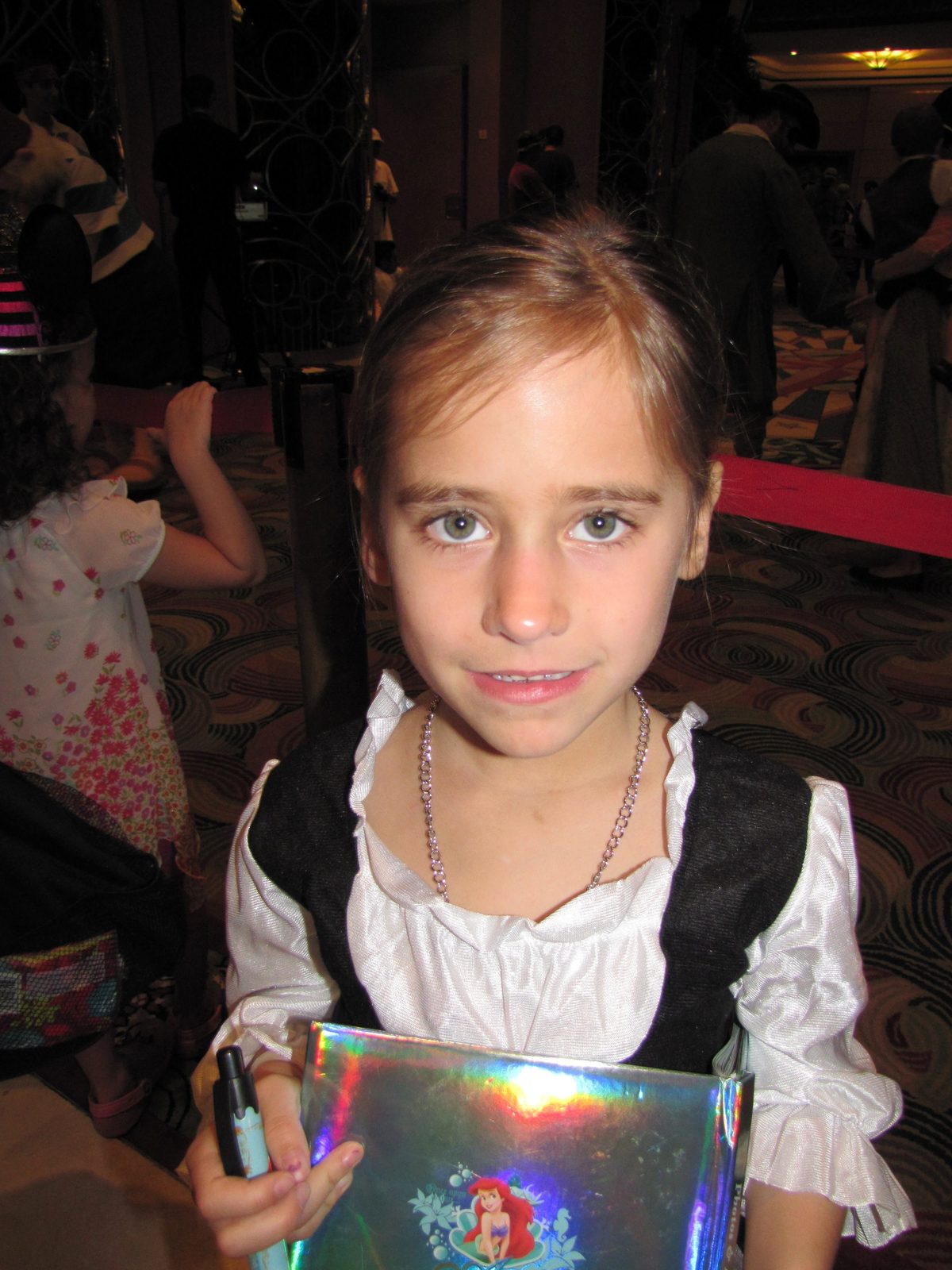 Lisa waiting to see Captain Hook and Mr. Smee