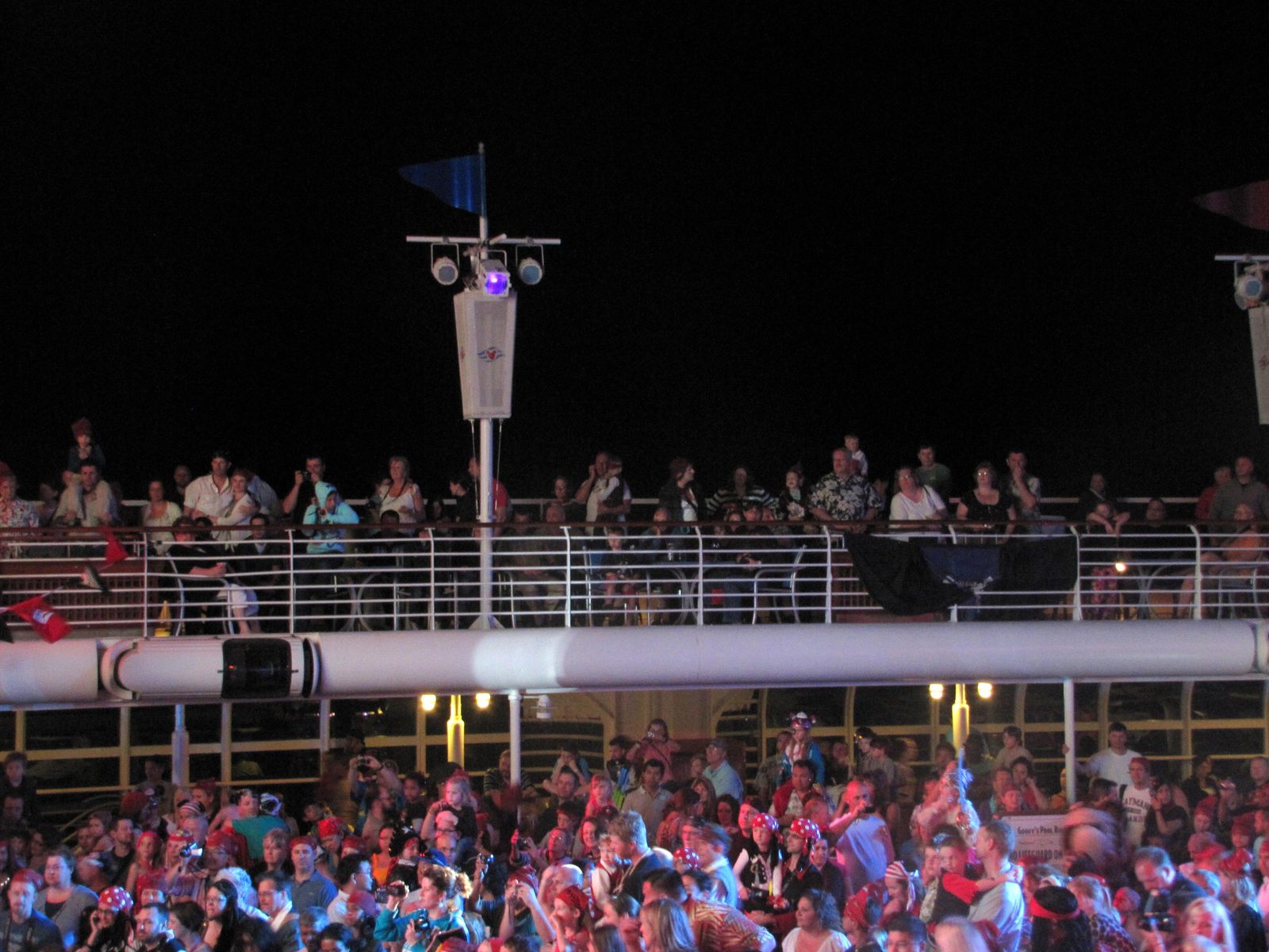 The crowd at the Pirate Night deck party