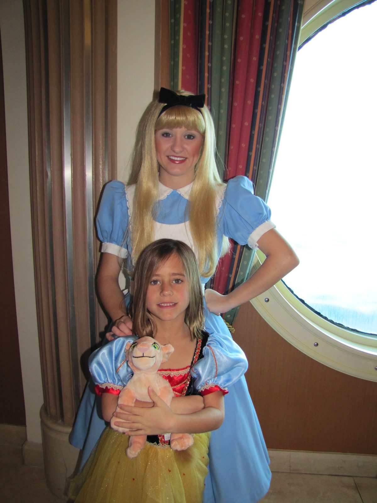 Lisa with Alice, who came by in the princess line