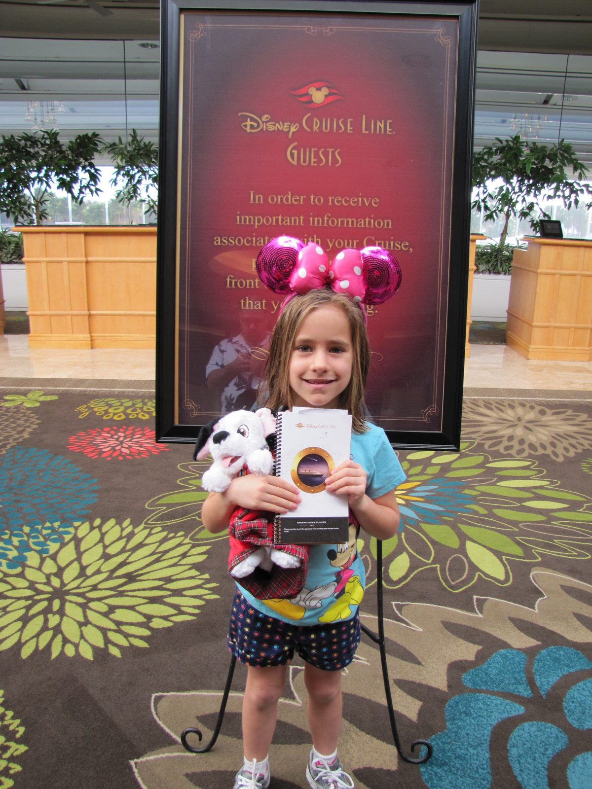 Lisa at the Hyatt in Orlando before the bus to Port Canaveral