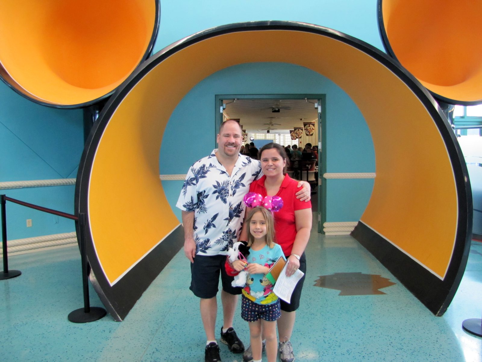 The three of us at the Mickey ears entrance