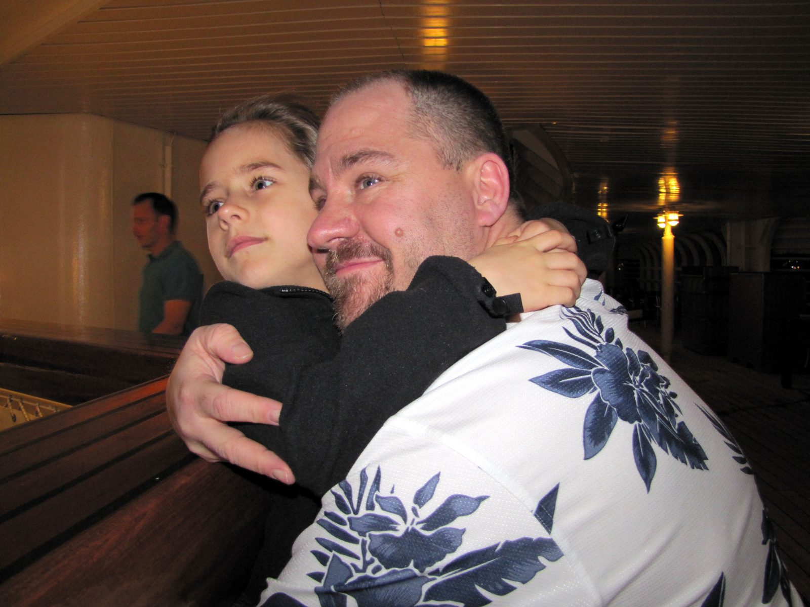 Michael with Lisa on deck