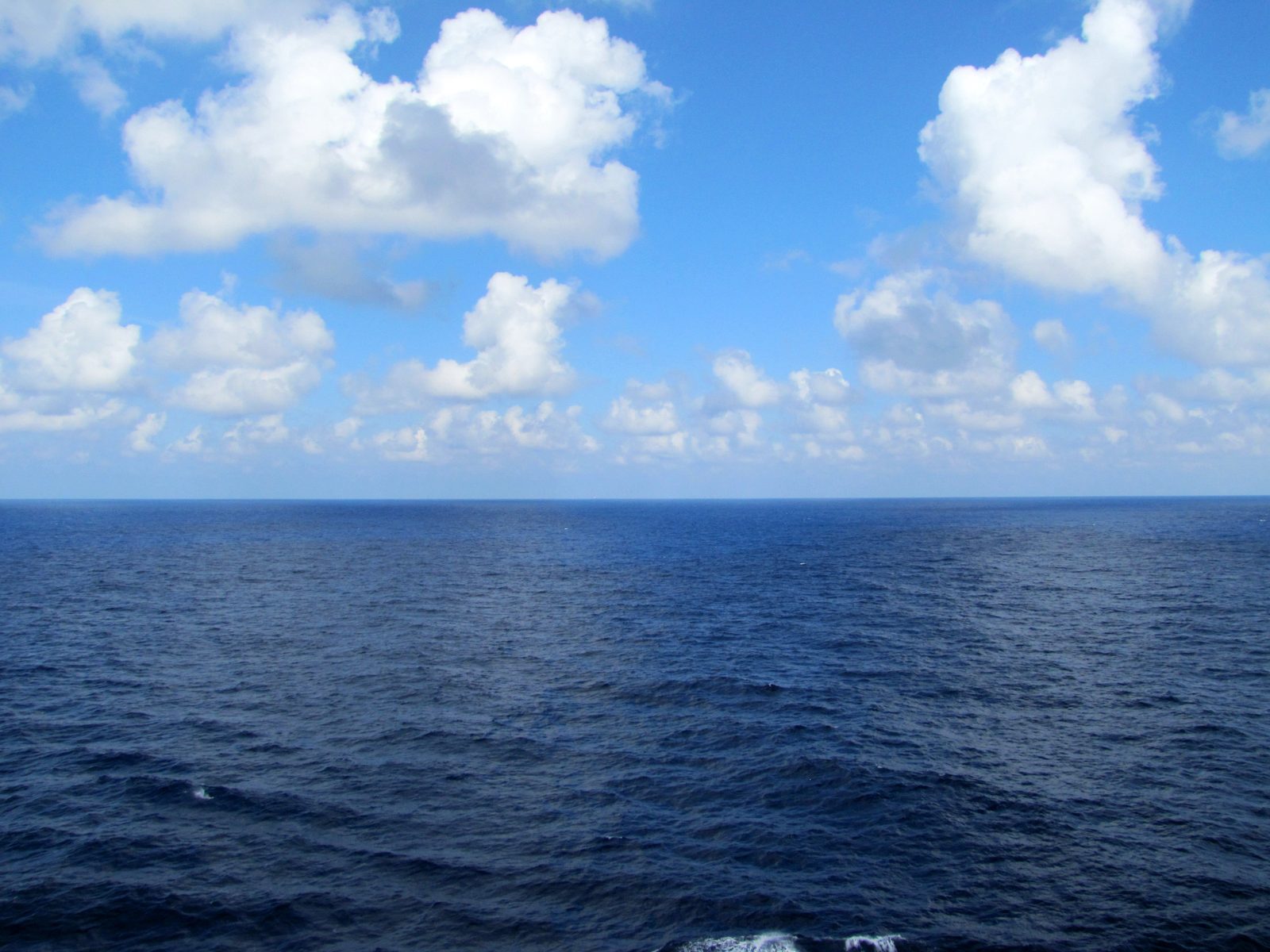 Open ocean on our first sea day