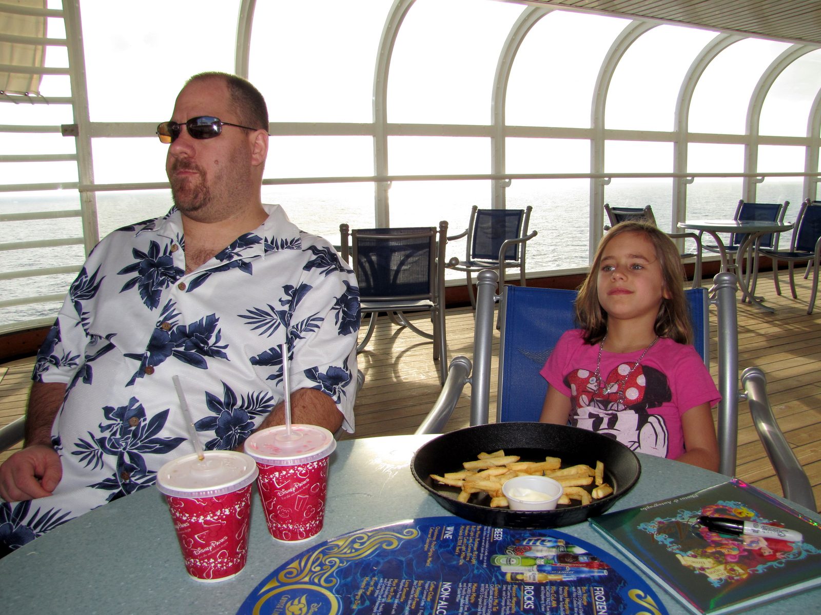 Lisa and me at lunch on deck