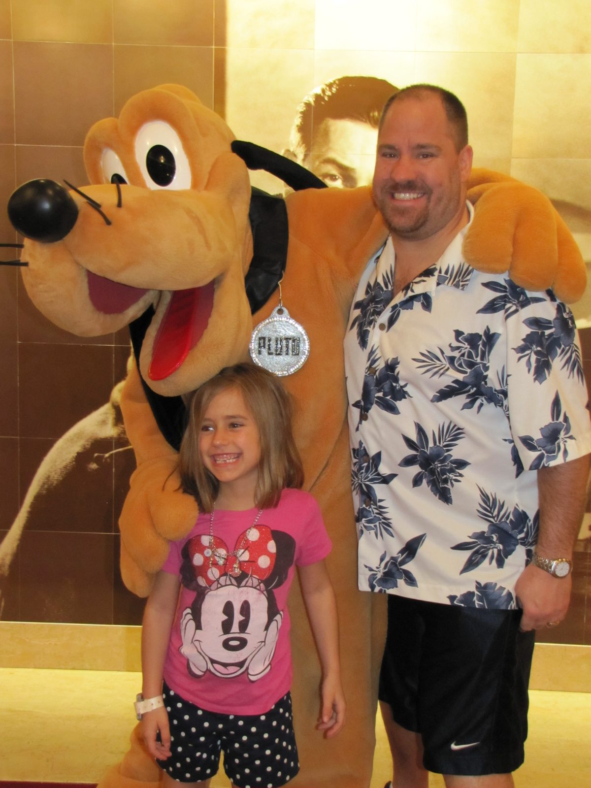 Pluto, Lisa and Michael in the Lobby Atrium