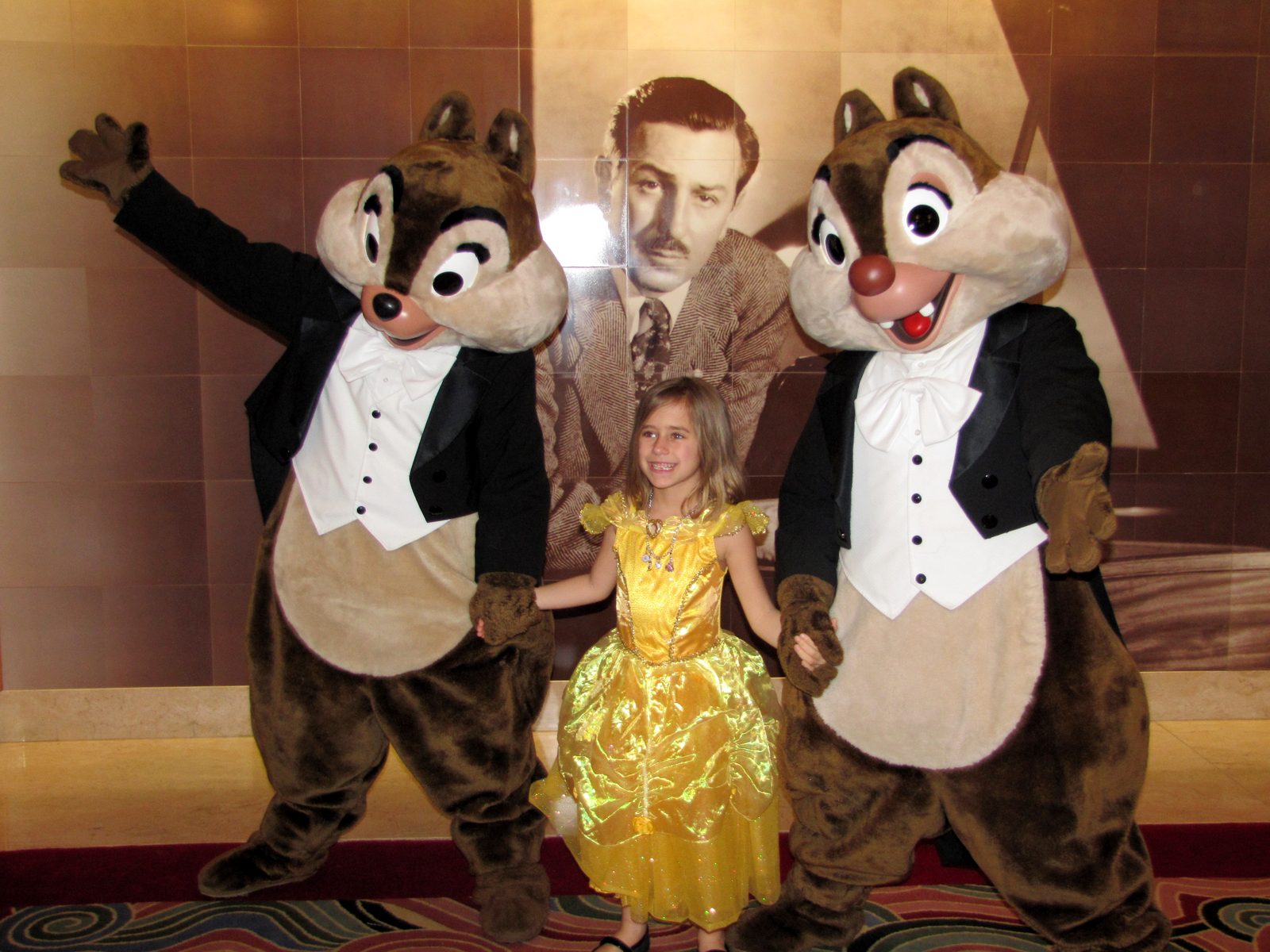 Chip and Dale in tuxedos with Lisa and me