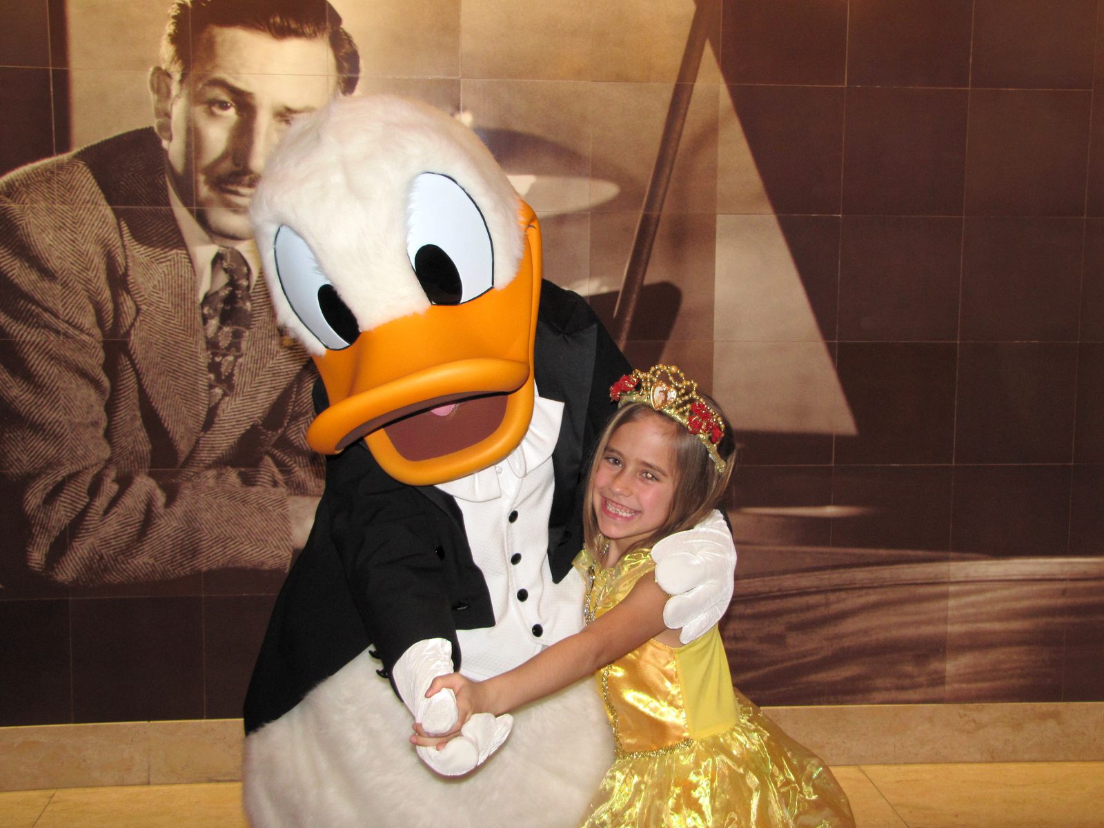 Donald hugging Lisa