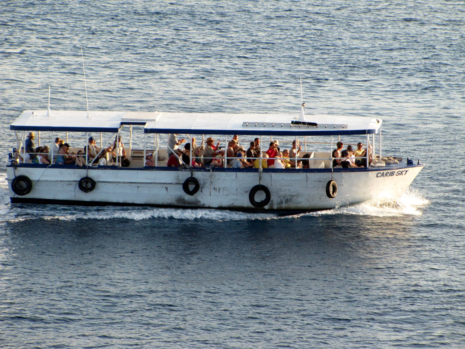 Tender boat ferrying us to shore