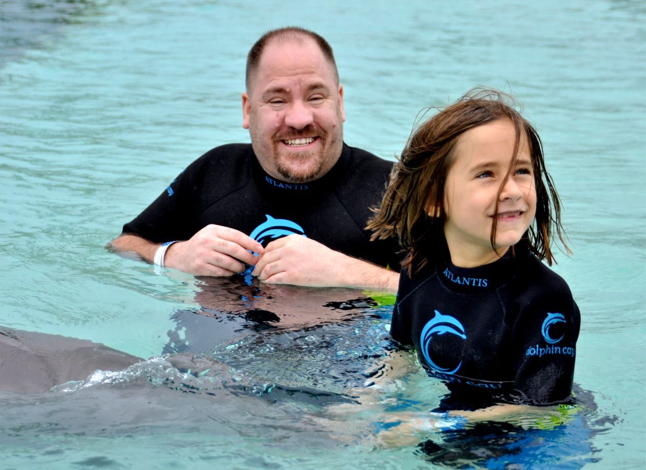Lisa and me with our dolphin