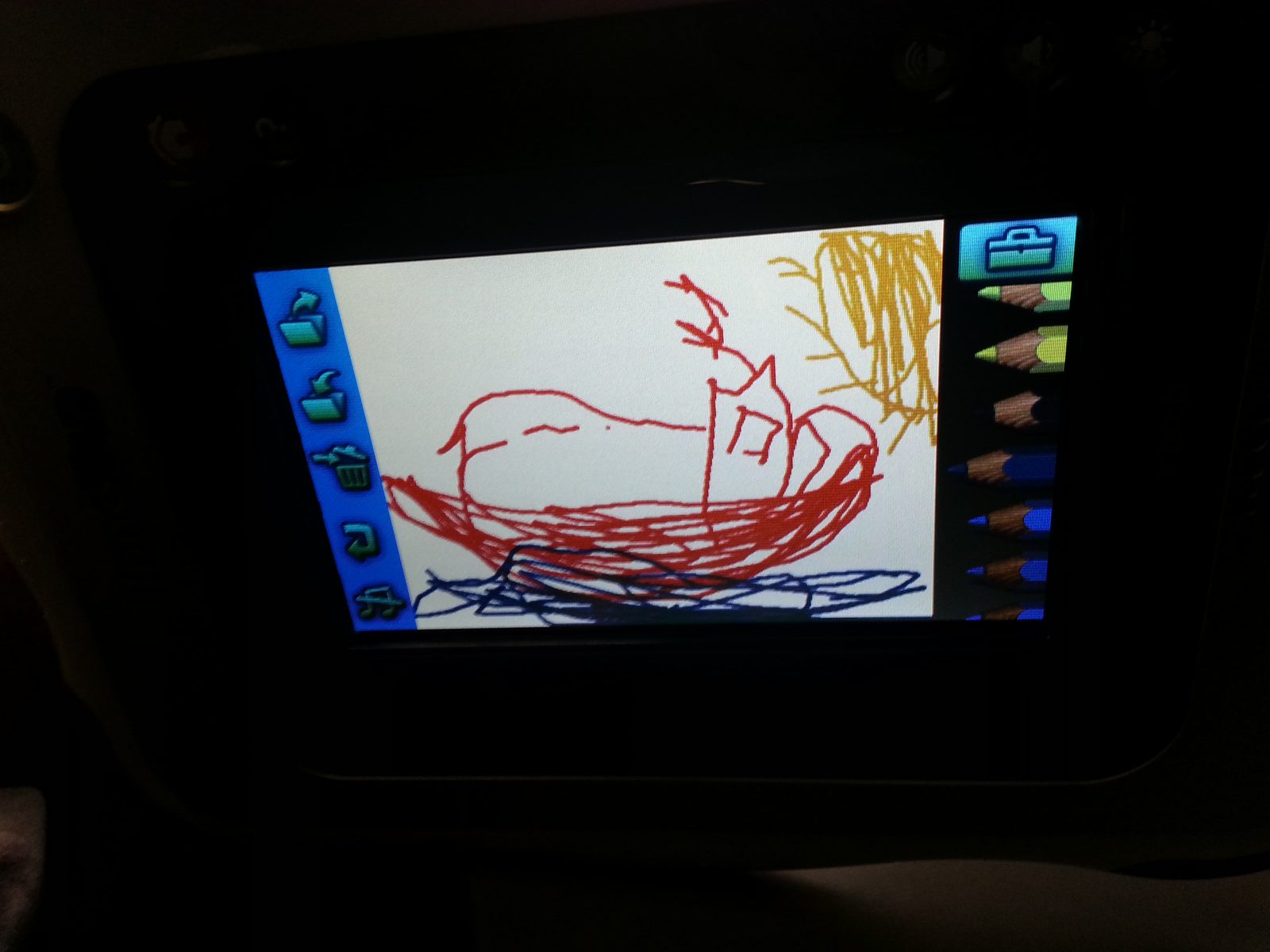 Lisa's drawing of the Mickey boat
