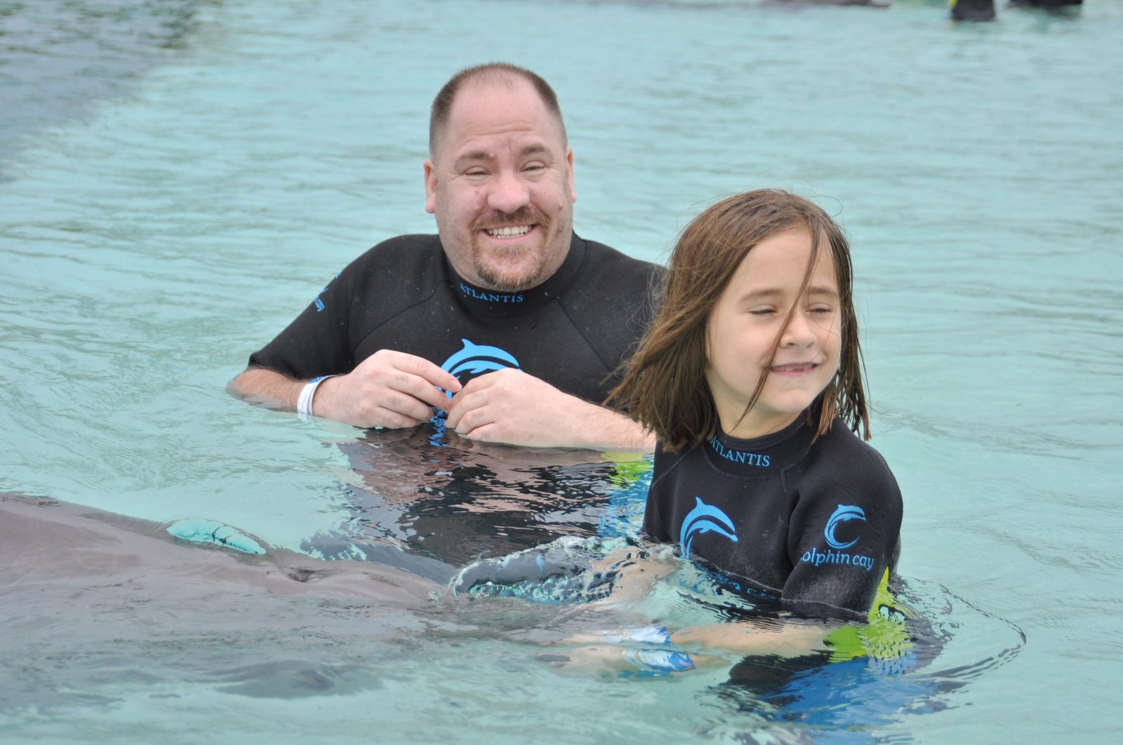 Lisa and Michael at Dolphin Cay, Atlantis