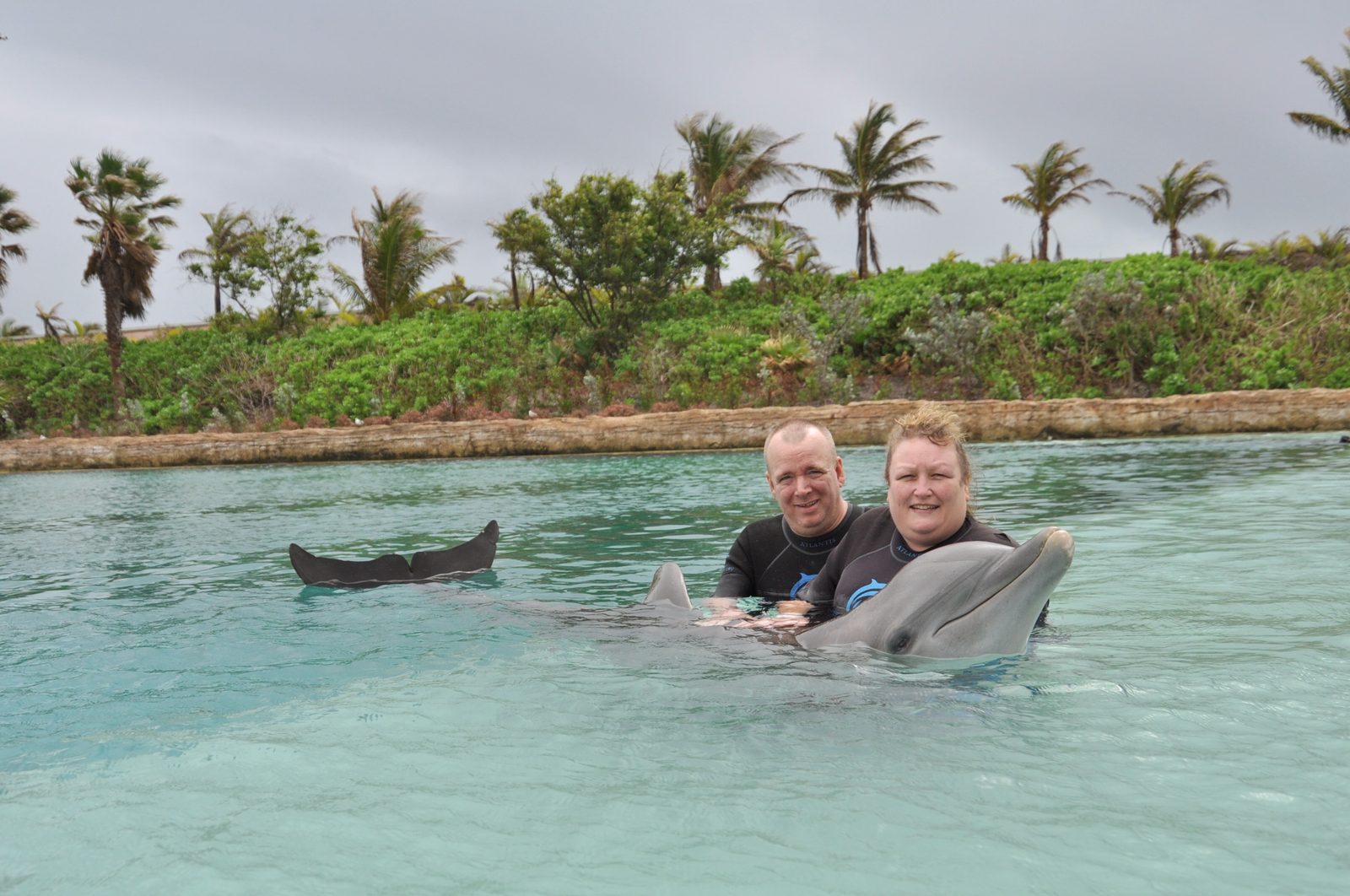 Swimming with the dolphins at Atlantis