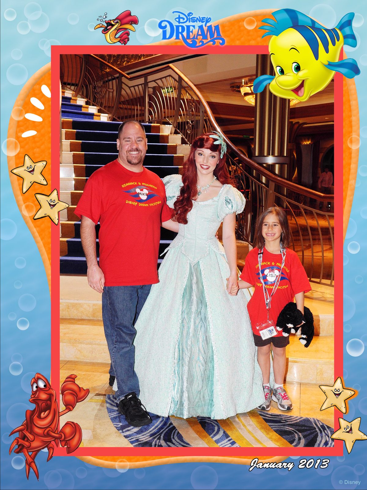 Ariel poses with us on the Royal Palace stairs