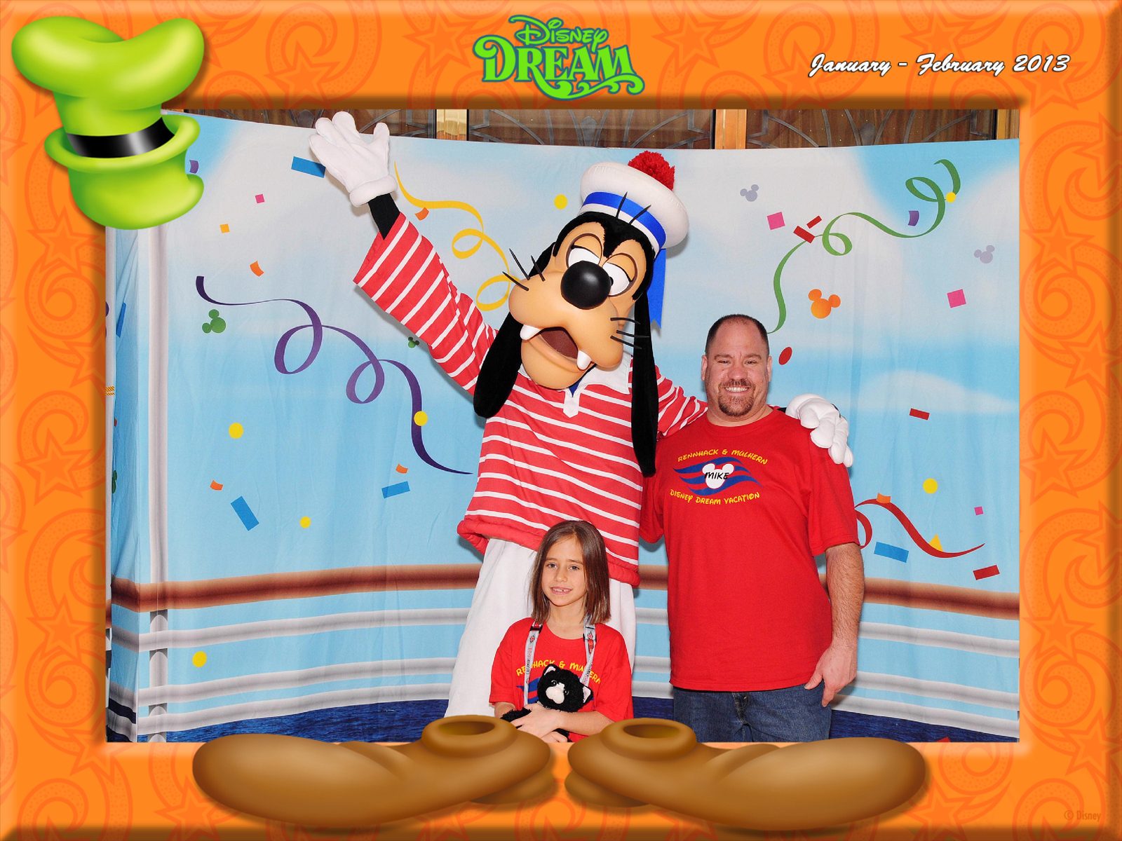 Goofy stops to meet us aboard
