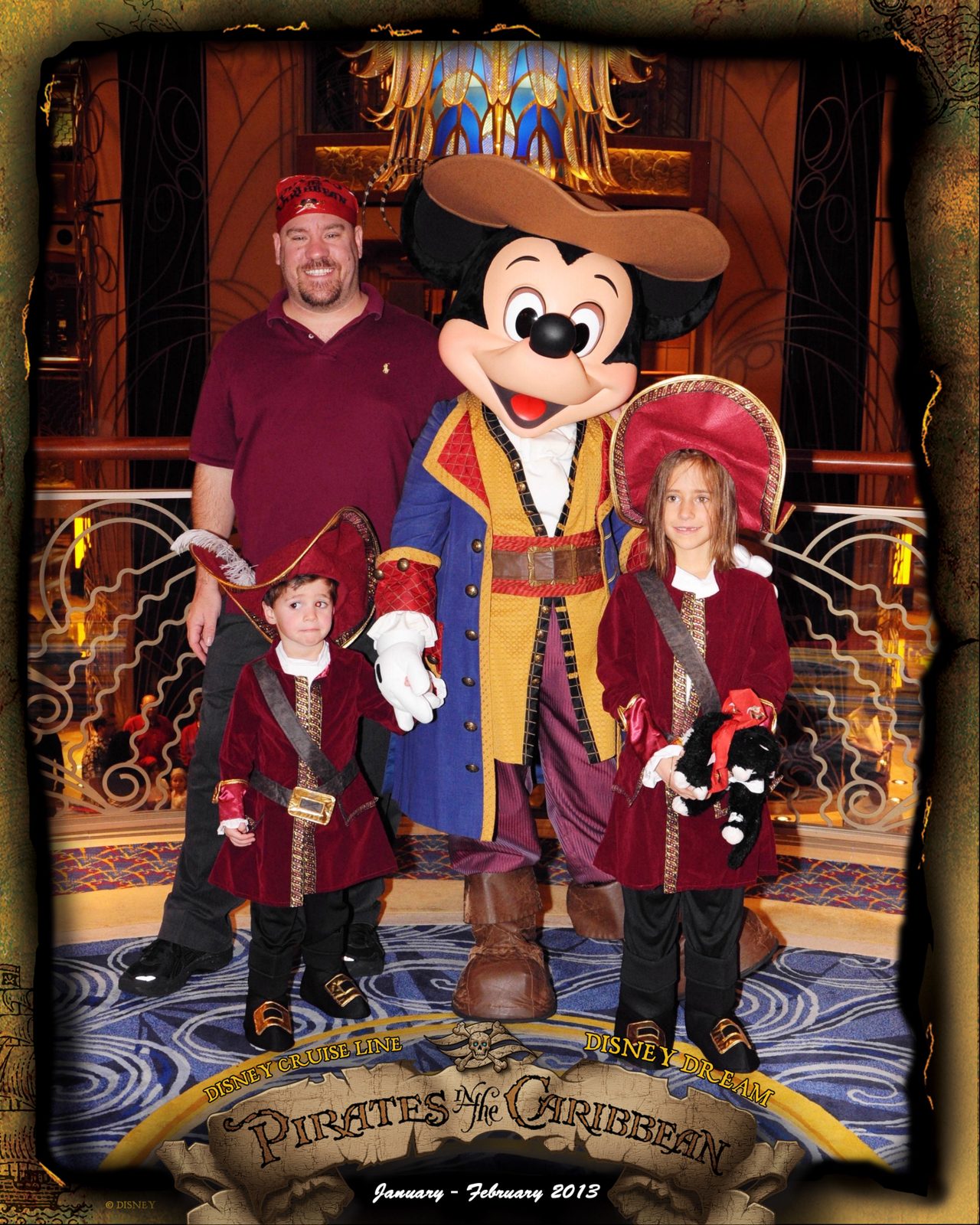 Thomas, Lisa and me with pirate Mickey