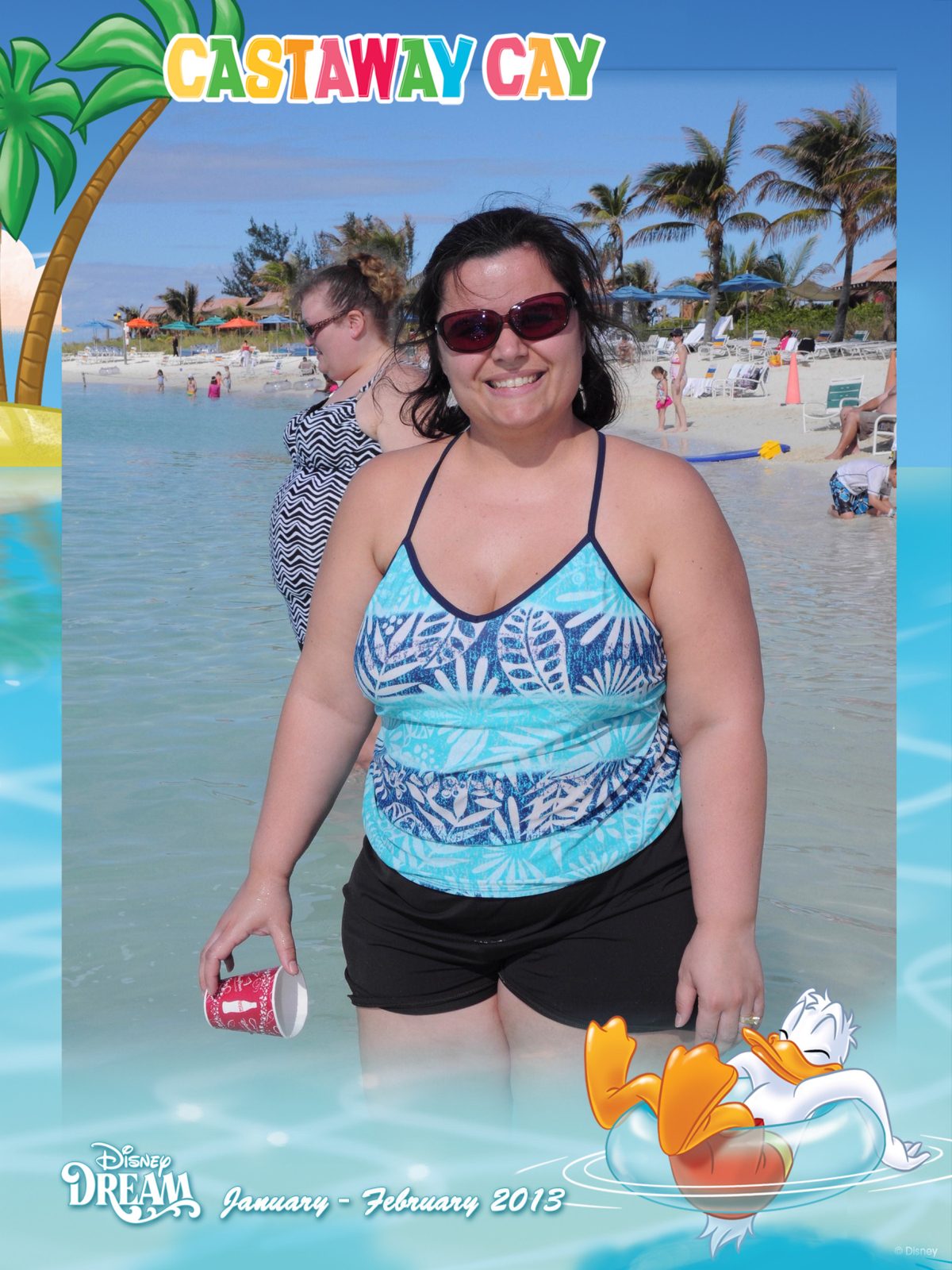 Kathy in the water at Castaway Cay