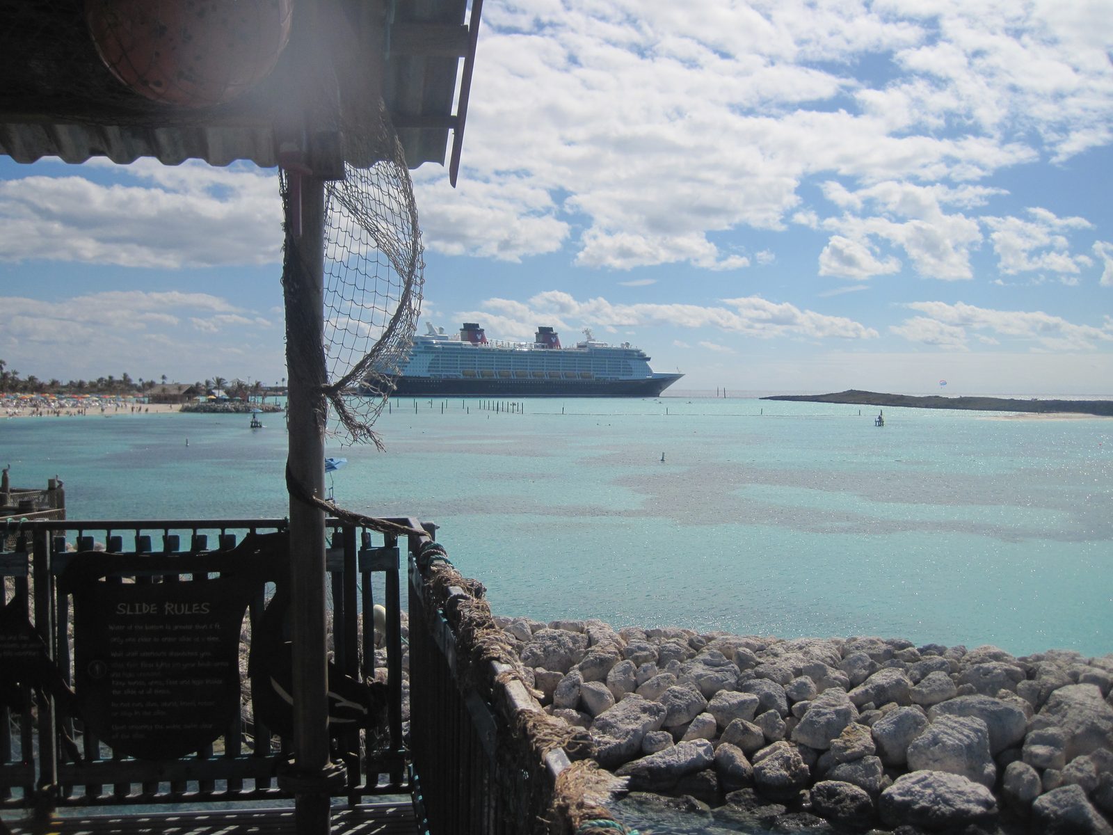 The Disney Dream anchored just offshore