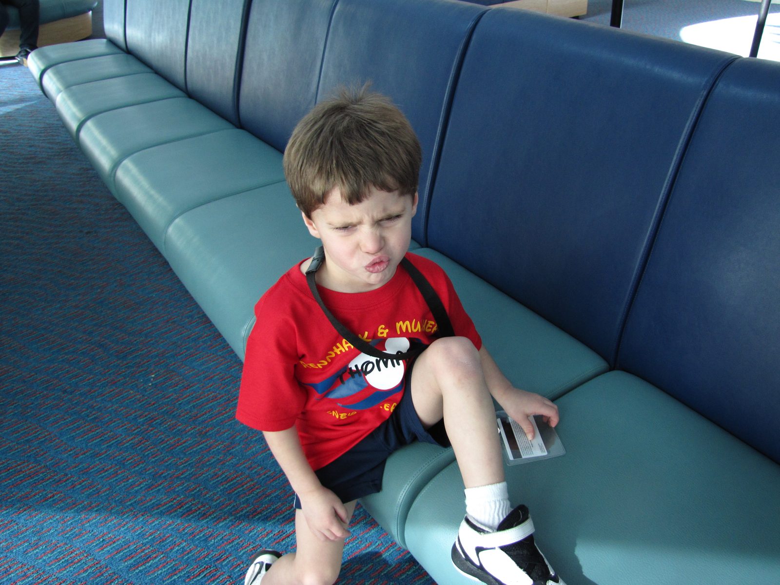 Thomas waiting to board the ship
